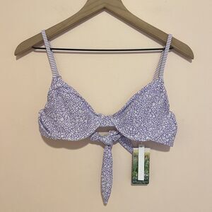 NWT Bydee Australia Purple Floral Bikini Set Women's Size Large